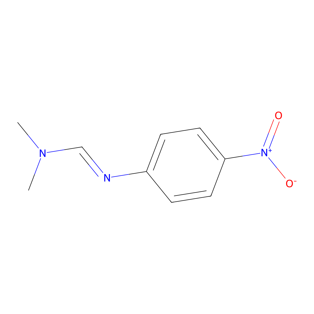 Methanimidamide, N,N-dimethyl-N'-(4-nitrophenyl)- molecular structure, CAS 1205-59-0