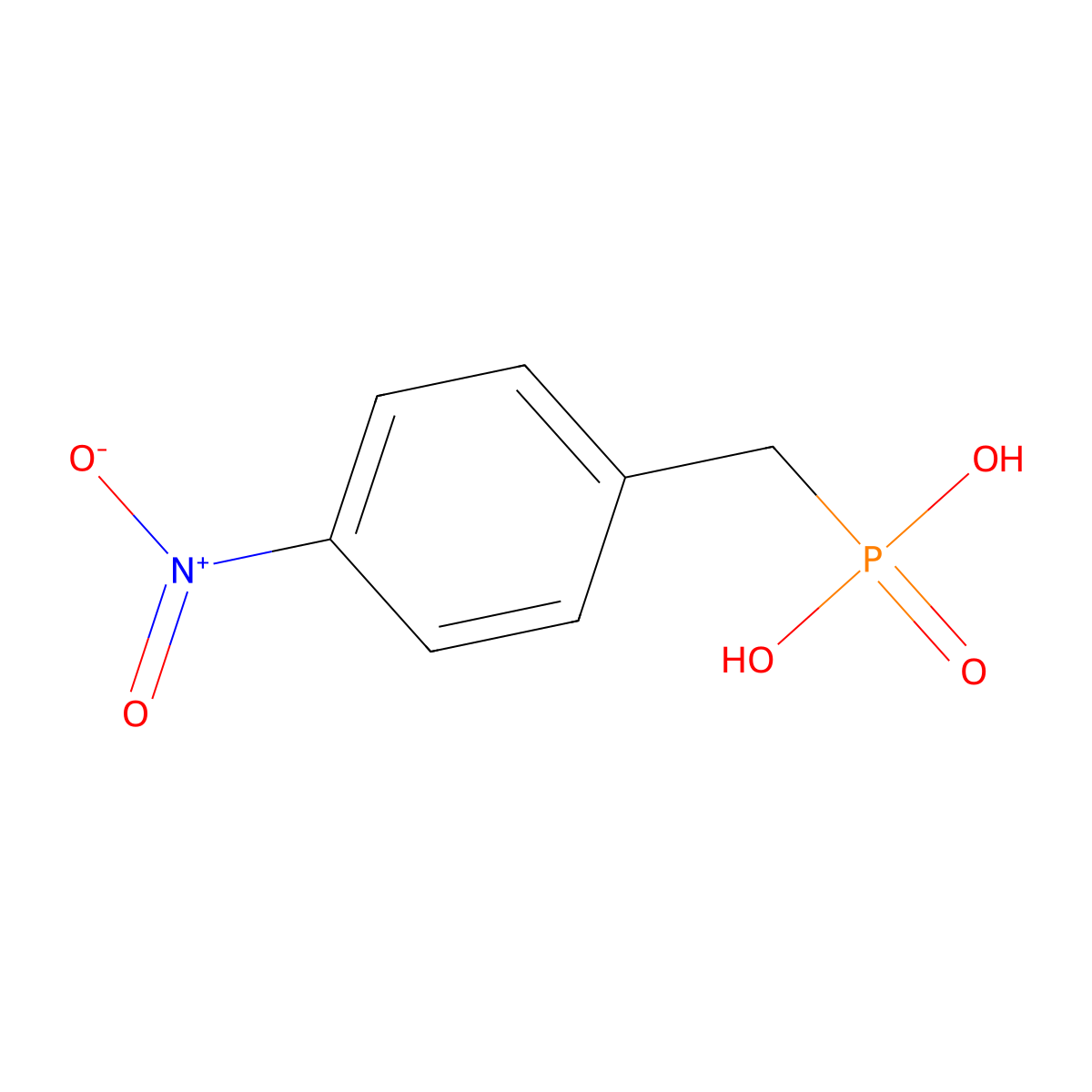 (4-Nitro-benzyl)-phosphonic acid molecular structure, CAS 1205-62-5