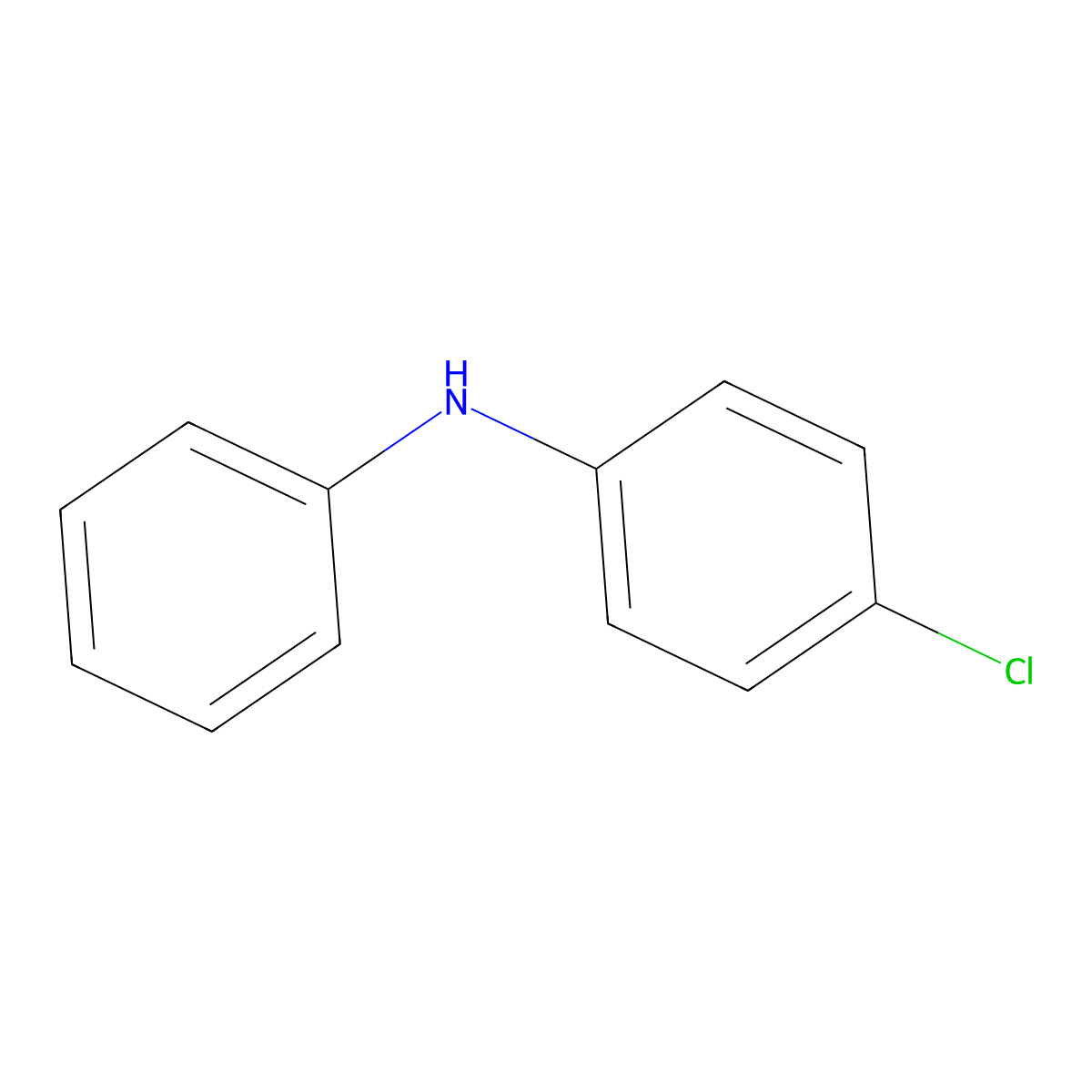 4-Chloro-N-phenylaniline molecular structure, CAS 1205-71-6