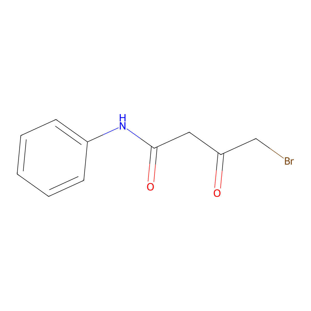 4-Bromo-3-oxo-n-phenylbutanamide molecular structure, CAS 1205-74-9