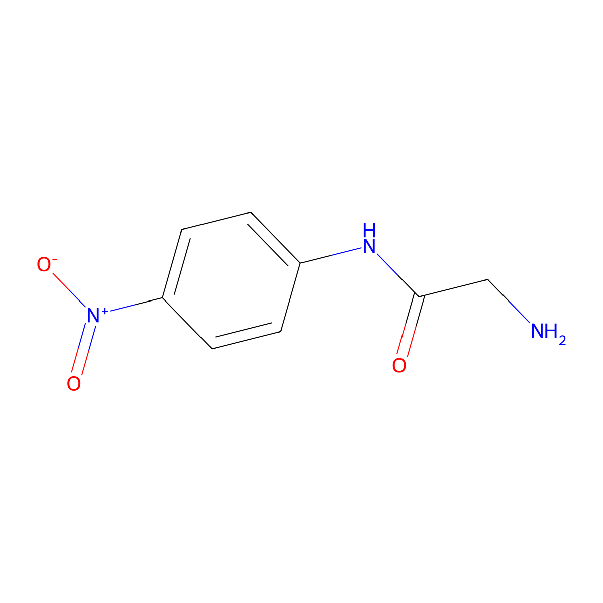 Acetamide, 2-amino-N-(4-nitrophenyl)- molecular structure, CAS 1205-88-5