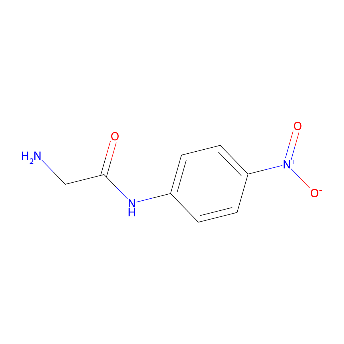 Acetamide, 2-amino-N-(4-nitrophenyl)- molecular structure, CAS 1205-88-5