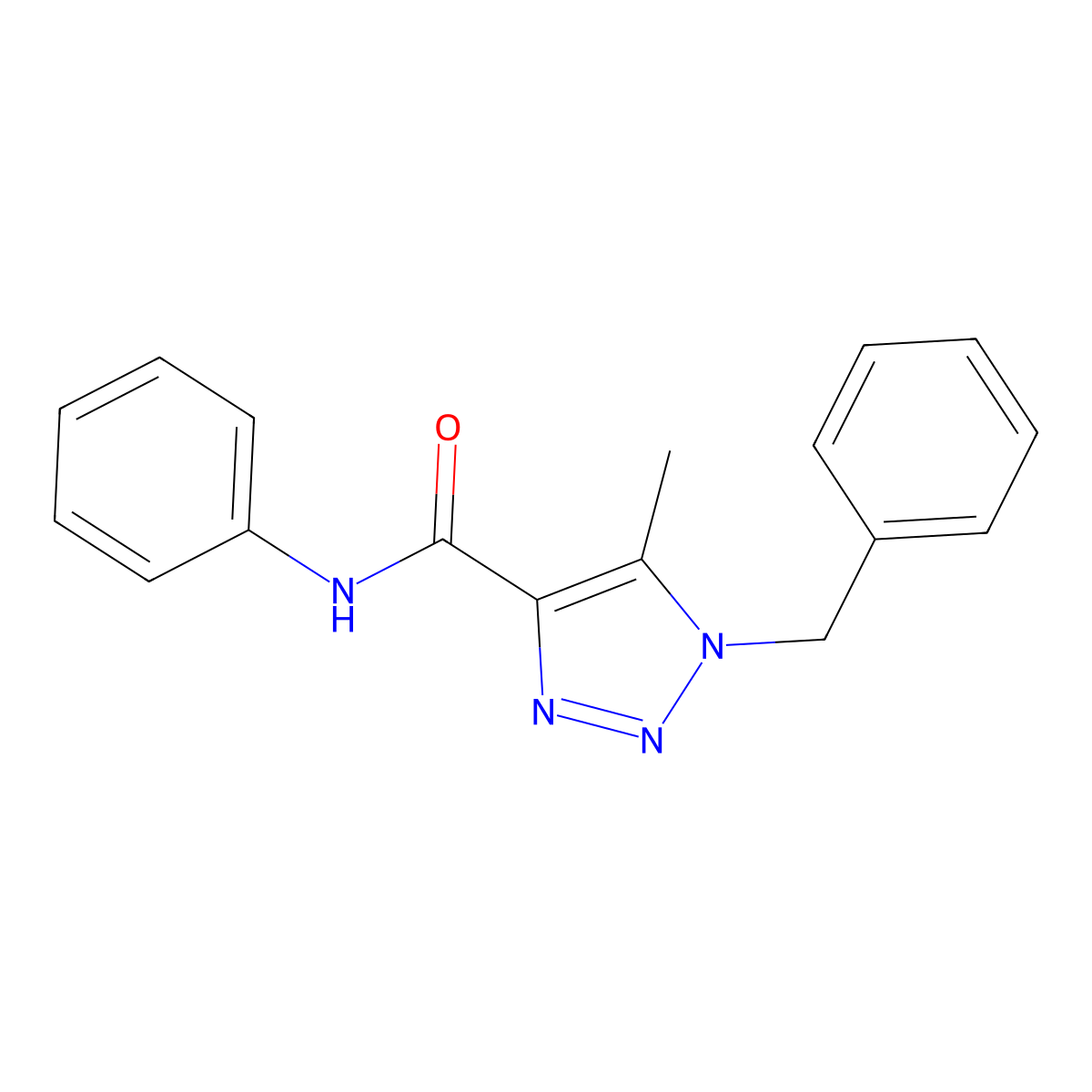 1-benzyl-5-methyl-N-phenyl-1H-1,2,3-triazole-4-carboxamide molecular structure, CAS 1205041-55-9