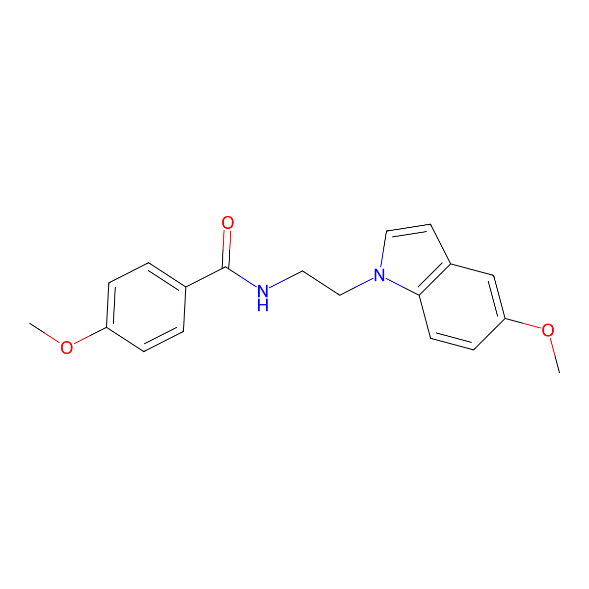 4-methoxy-N-[2-(5-methoxy-1H-indol-1-yl)ethyl]benzamide molecular structure, CAS 1205060-62-3