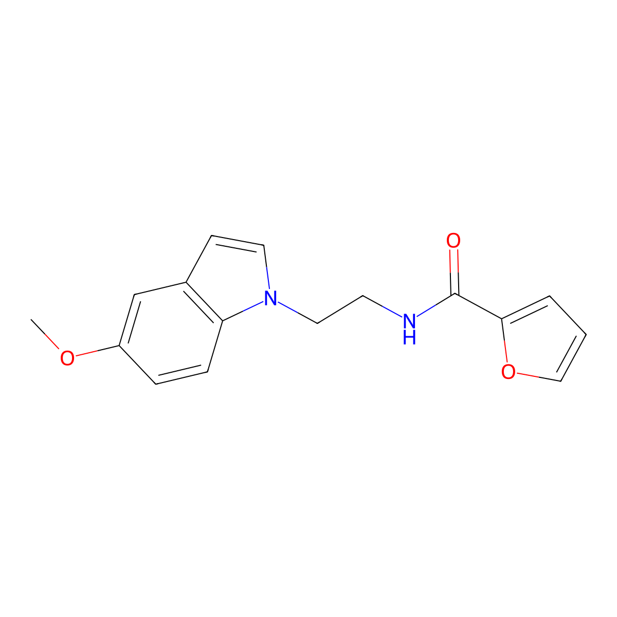 N-[2-(5-methoxy-1H-indol-1-yl)ethyl]-2-furamide molecular structure, CAS 1205060-83-8
