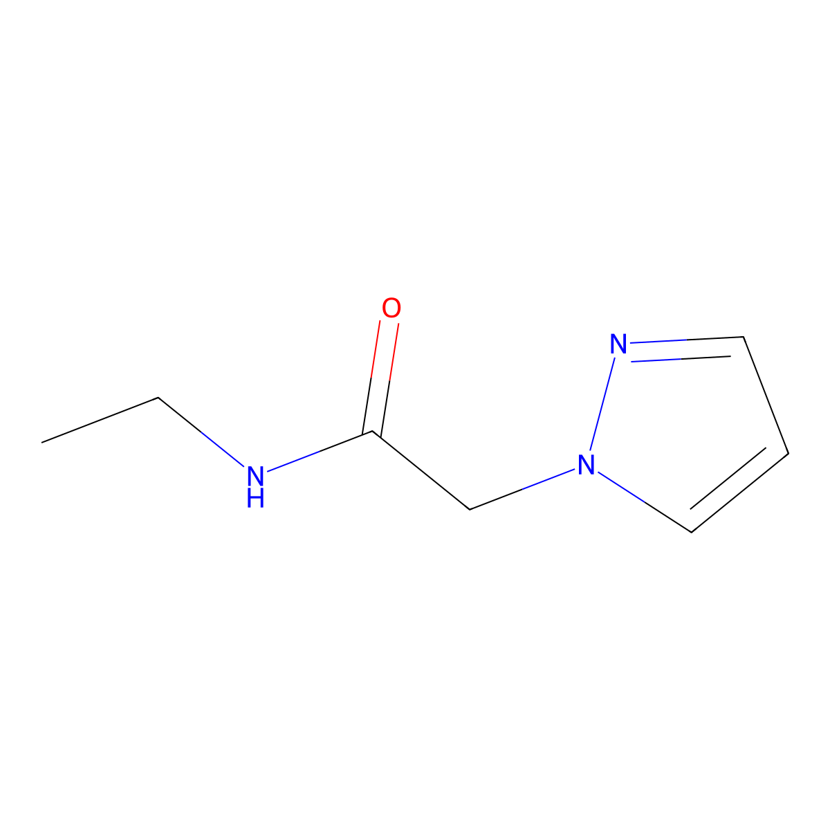 N-Ethyl-2-(1-pyrazolyl)acetamide molecular structure, CAS 1205076-85-2