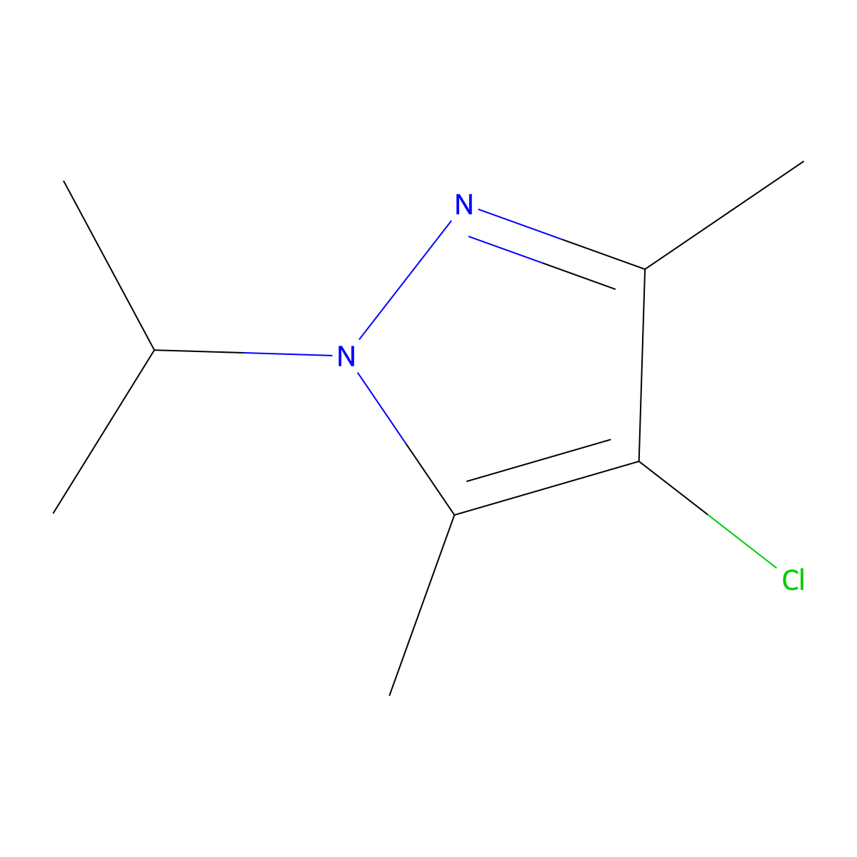 4-Chloro-1-isopropyl-3,5-dimethyl-1H-pyrazole molecular structure, CAS 1205077-69-5