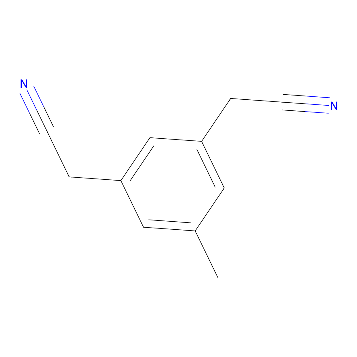 5-Methyl-1,3-benzenediacetonitrile molecular structure, CAS 120511-74-2
