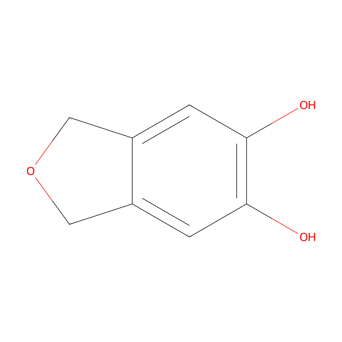 1,3-Dihydro-2-benzofuran-5,6-diol molecular structure, CAS 120512-88-1