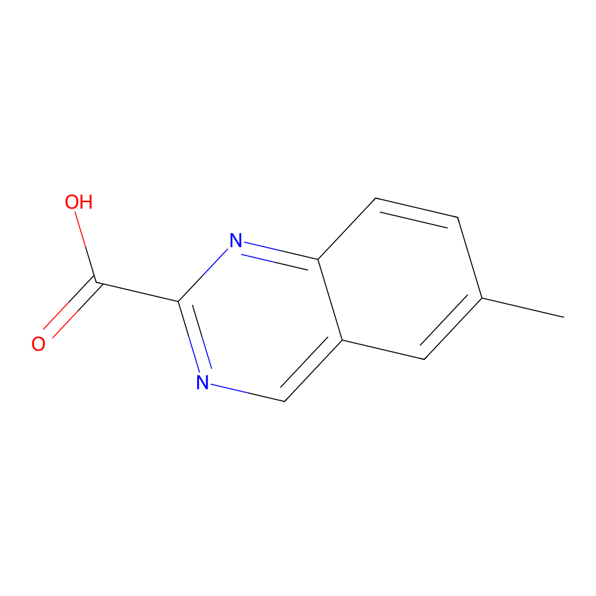 6-Methylquinazoline-2-carboxylic acid molecular structure, CAS 1205124-30-6