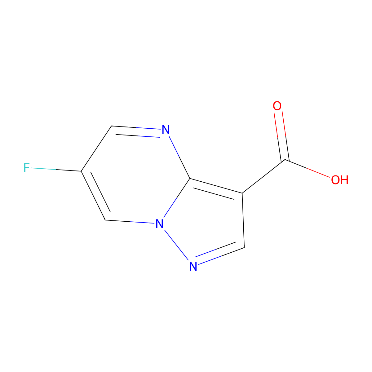 6-Fluoropyrazolo[1,5-a]pyrimidine-3-carboxylic acid molecular structure, CAS 1205124-81-7