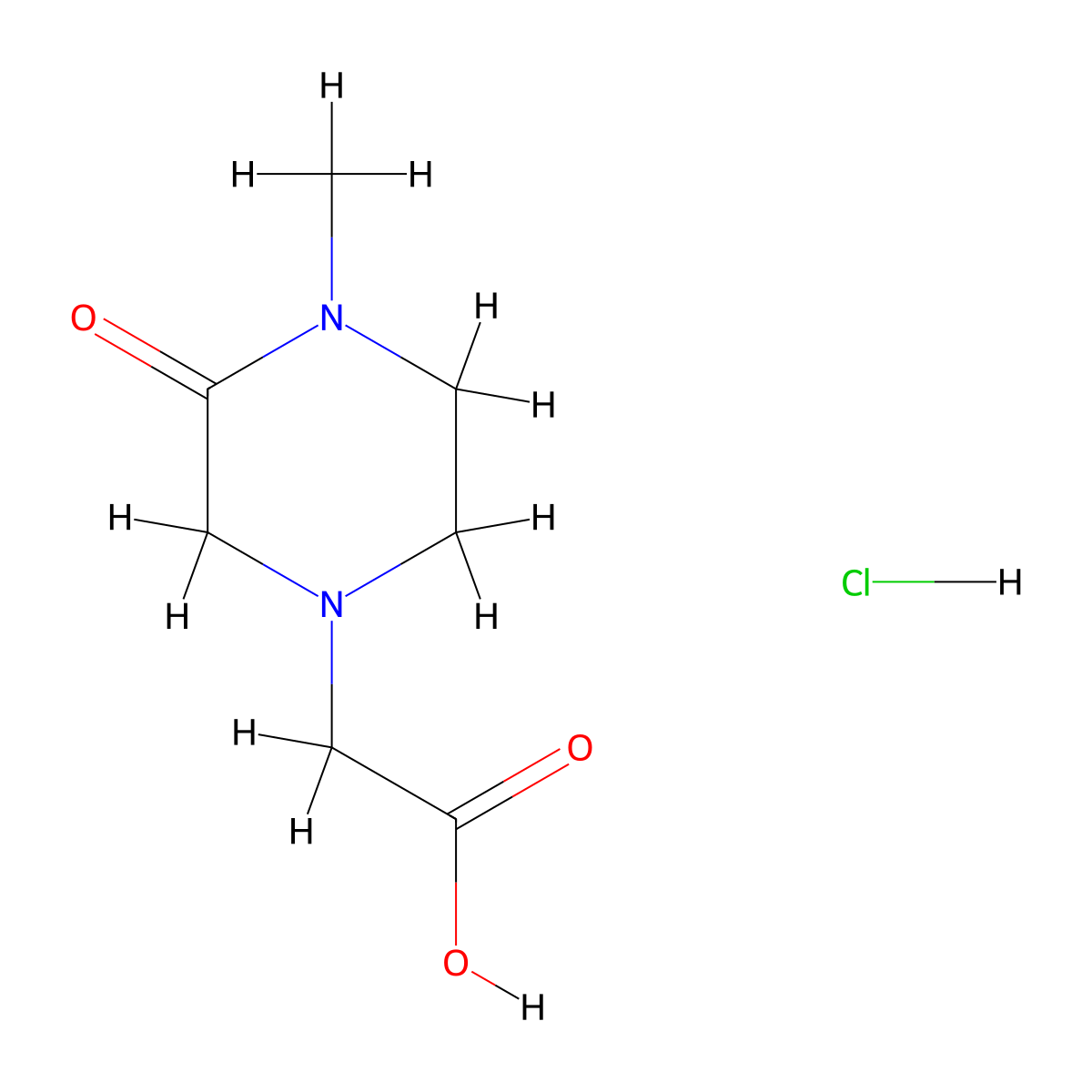 2-(4-Methyl-3-oxopiperazin-1-yl)acetic acid hydrochloride molecular structure, CAS 1205125-34-3