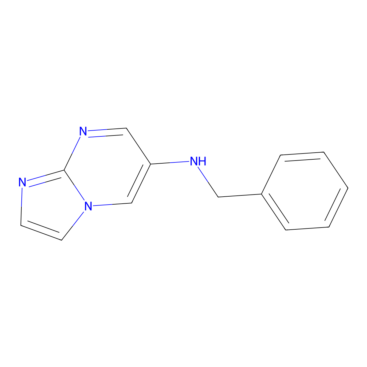 N-benzylimidazo[1,2-a]pyrimidin-6-amine molecular structure, CAS 1205125-49-0