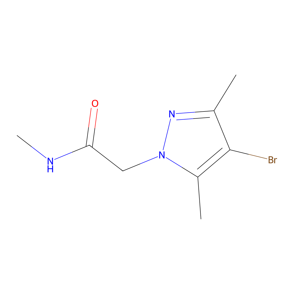 2-(4-Bromo-3,5-dimethyl-1h-pyrazol-1-yl)-N-methylacetamide molecular structure, CAS 1205135-49-4