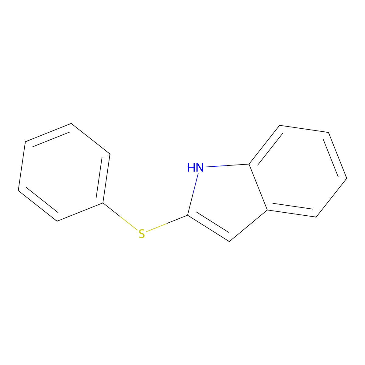 1H-Indole, 2-(phenylthio)- molecular structure, CAS 120517-31-9