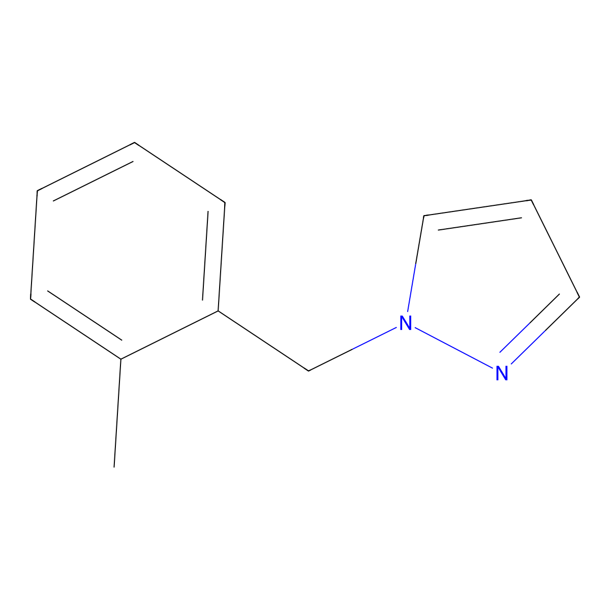 1-[(2-Methylphenyl)methyl]-1h-pyrazole molecular structure, CAS 1205194-49-5