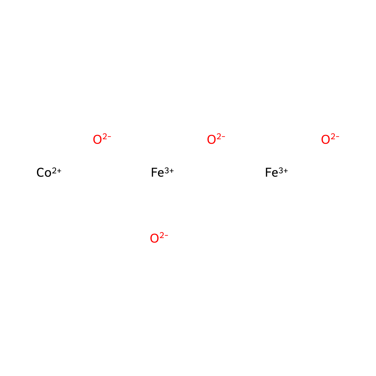 Cobalt iron oxide molecular structure, CAS 12052-28-7
