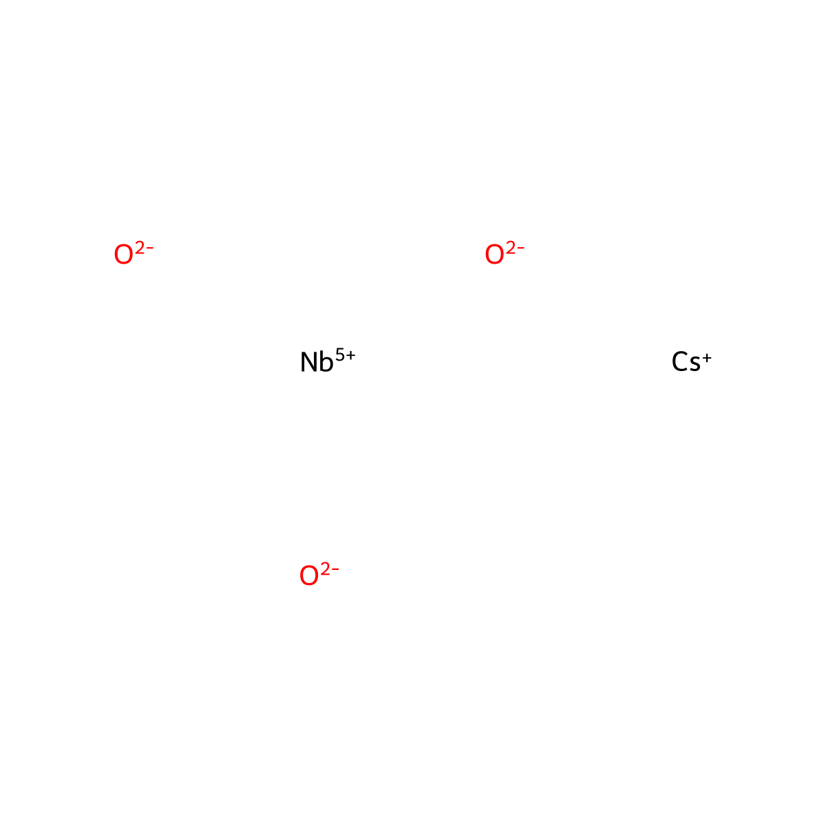 Cesium niobium oxide (CsNbO3) molecular structure, CAS 12053-66-6