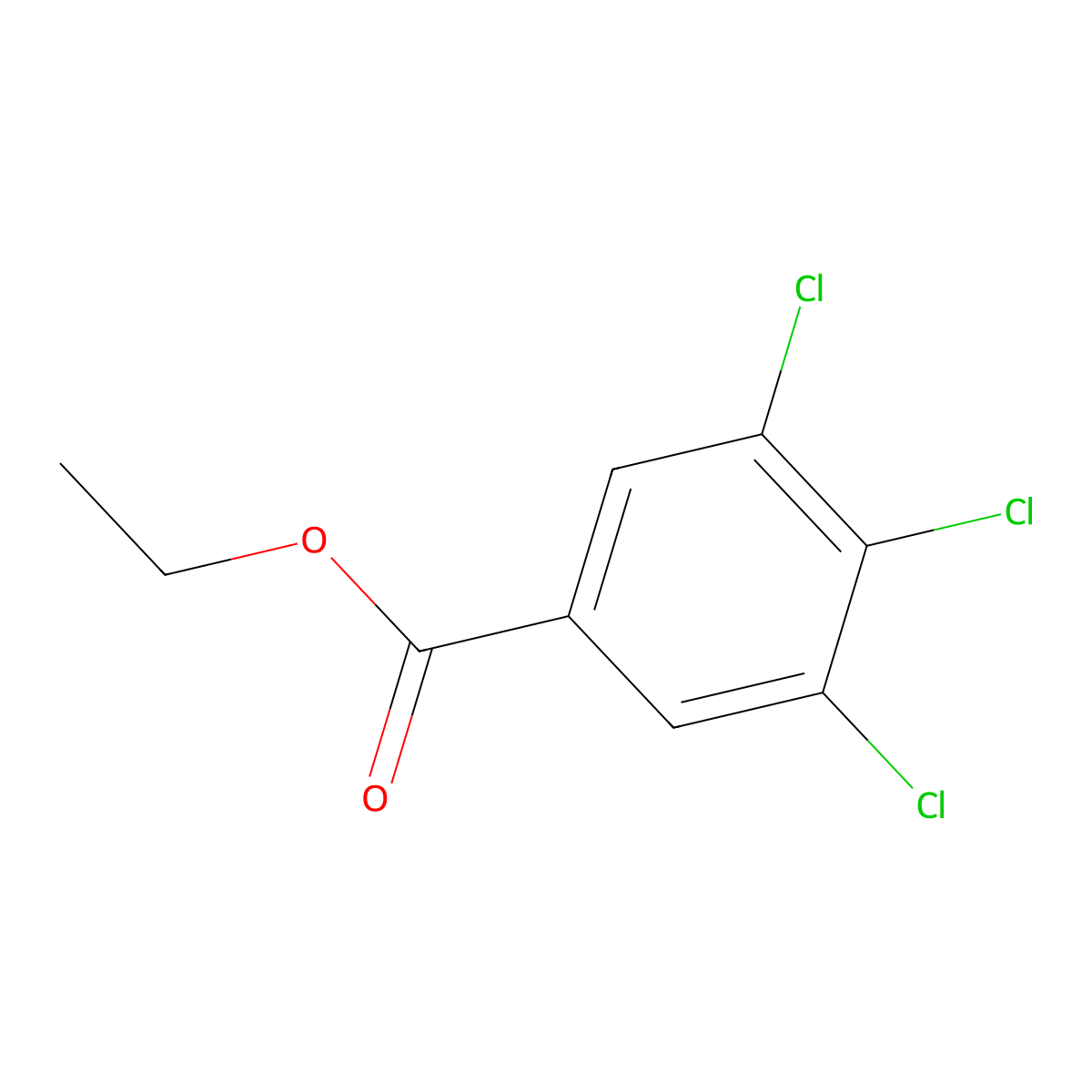 Benzoic acid, 3,4,5-trichloro-, ethyl ester molecular structure, CAS 120530-42-9