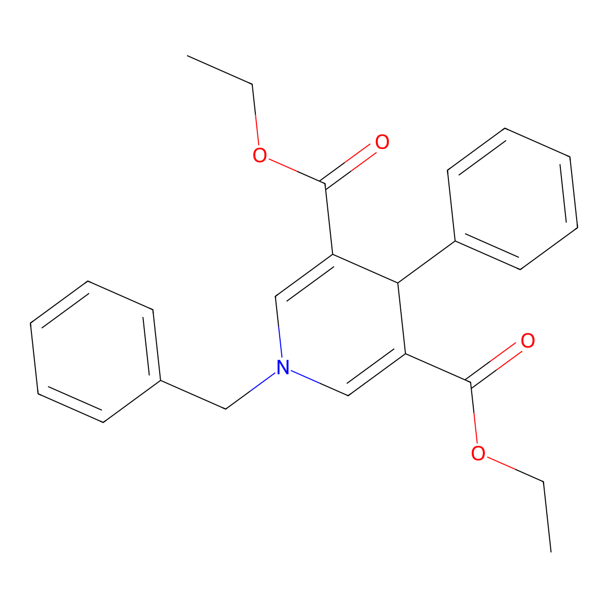 Diethyl 1-benzyl-4-phenyl-1,4-dihydropyridine-3,5-dicarboxylate molecular structure, CAS 120533-76-8