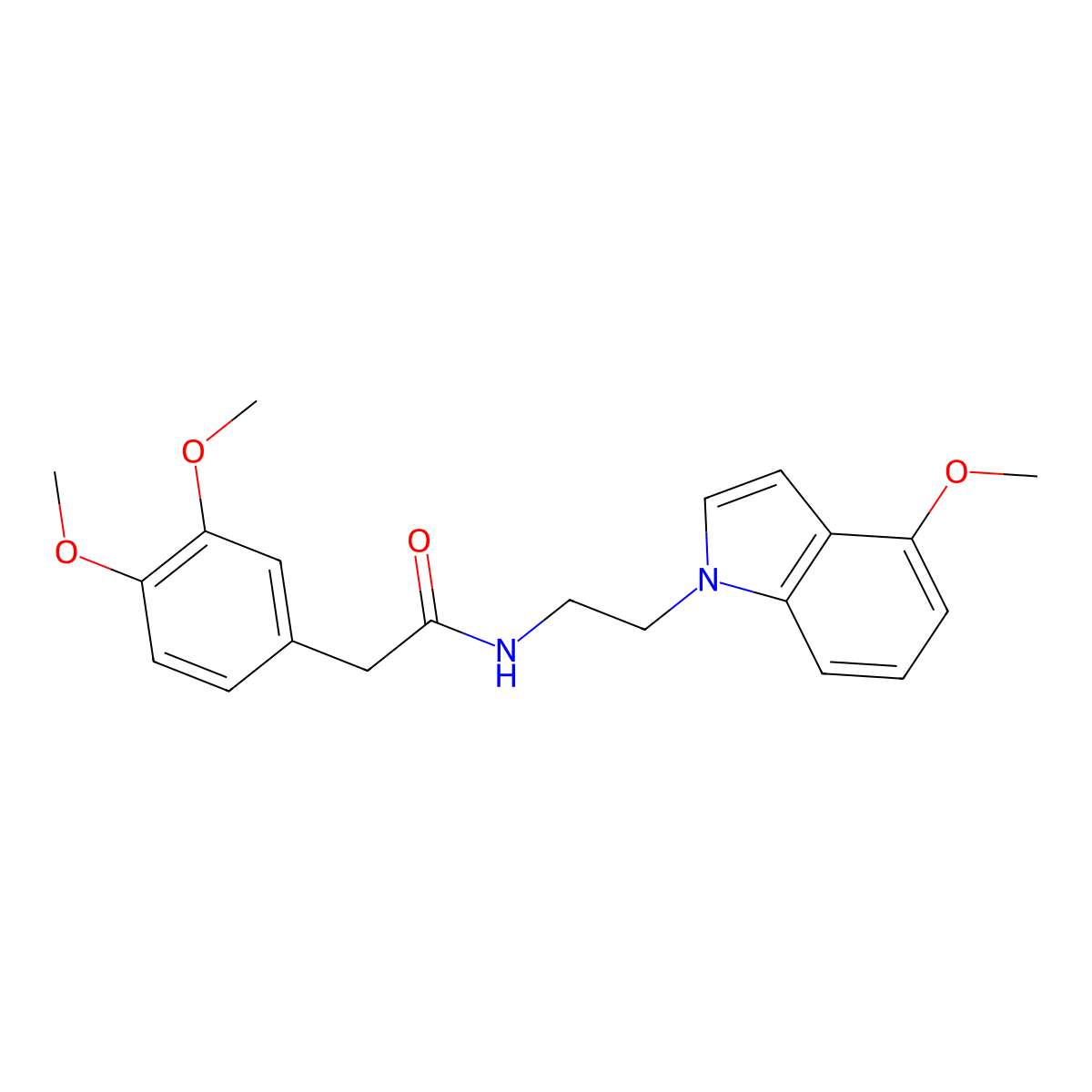 2-(3,4-dimethoxyphenyl)-N-[2-(4-methoxy-1H-indol-1-yl)ethyl]acetamide molecular structure, CAS 1205347-32-5
