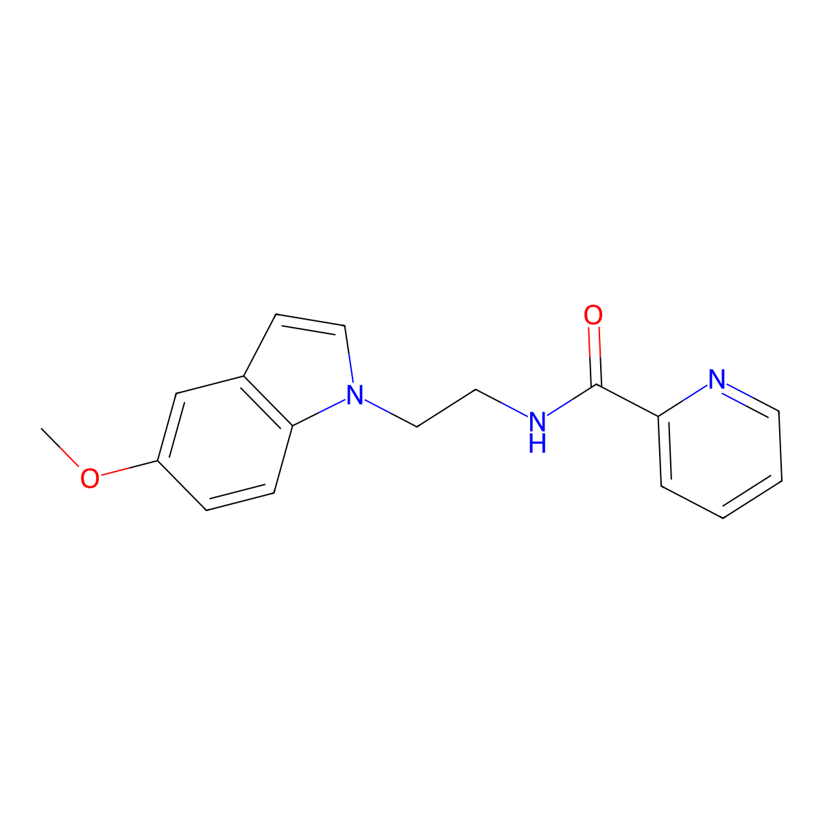 N-[2-(5-methoxy-1H-indol-1-yl)ethyl]-2-pyridinecarboxamide molecular structure, CAS 1205378-25-1