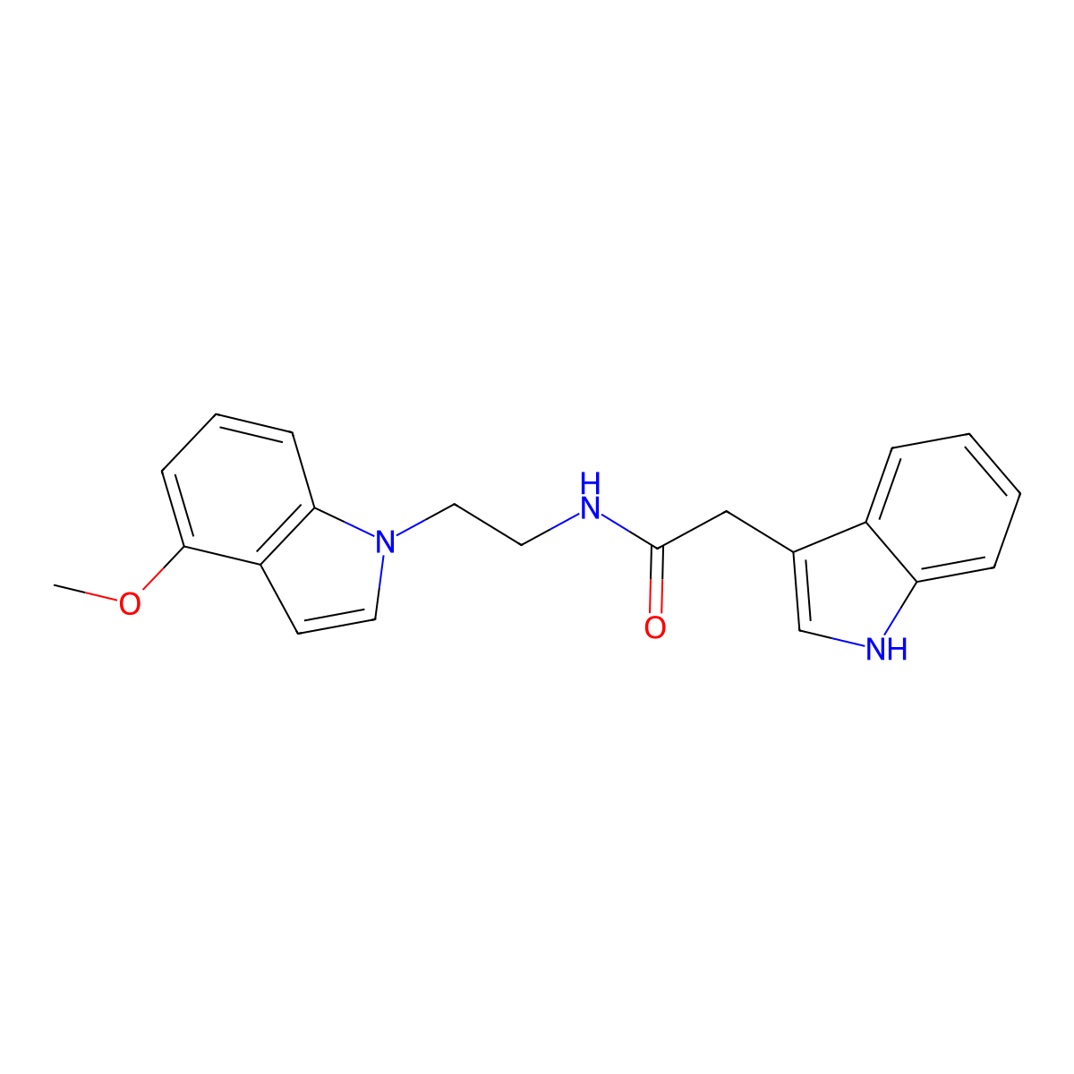 2-(1H-indol-3-yl)-N-[2-(4-methoxy-1H-indol-1-yl)ethyl]acetamide molecular structure, CAS 1205378-28-4