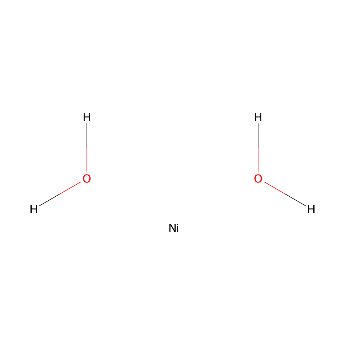 Dihydroxynickel molecular structure, CAS 12054-48-7
