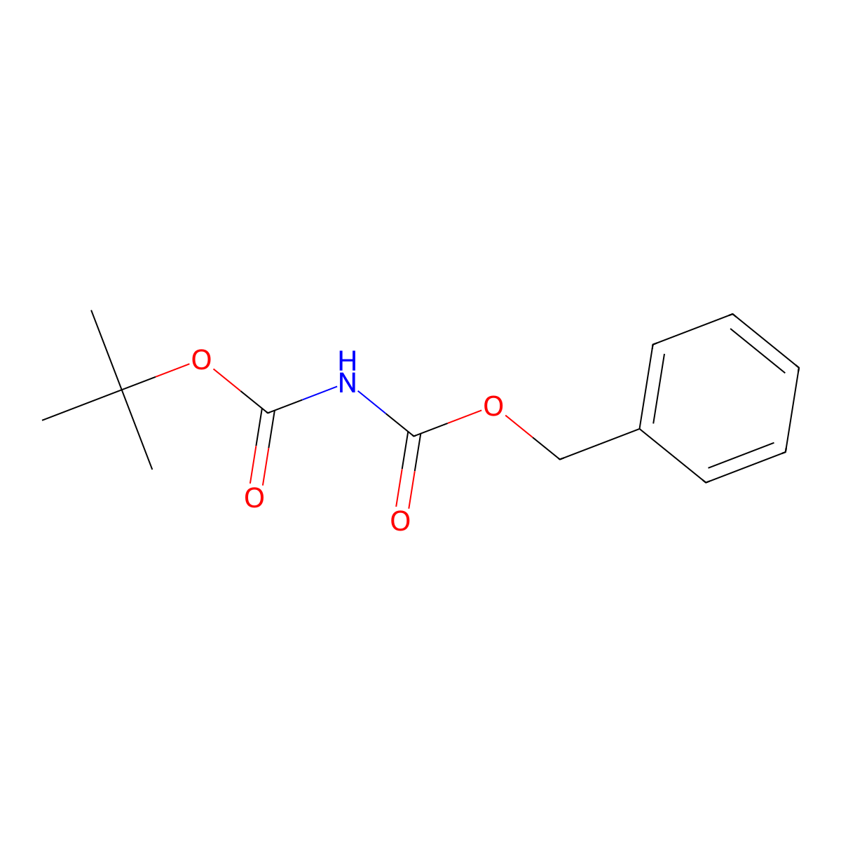 Benzyl tert-butyl imidodicarbonate molecular structure, CAS 120542-13-4