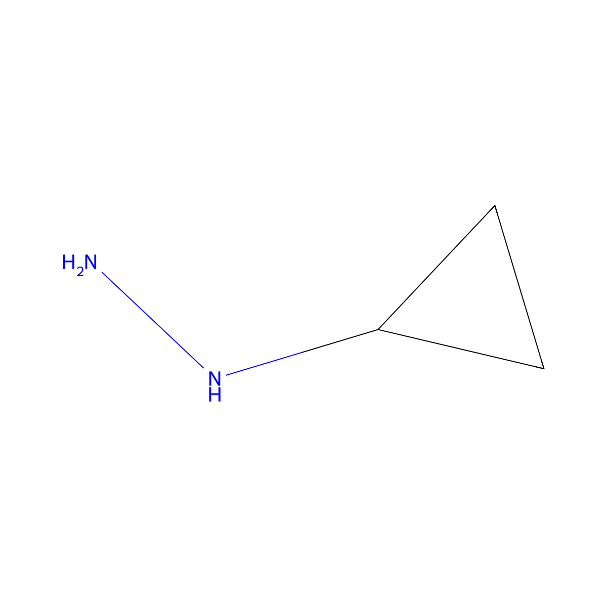 Cyclopropylhydrazine molecular structure, CAS 120550-58-5