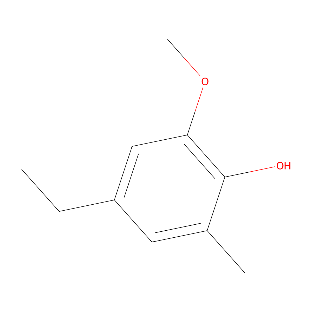 4-Ethyl-2-methoxy-6-methylphenol molecular structure, CAS 120550-70-1