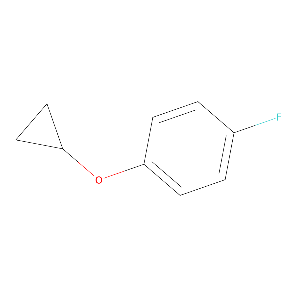 1-Cyclopropoxy-4-fluorobenzene molecular structure, CAS 1205501-33-2