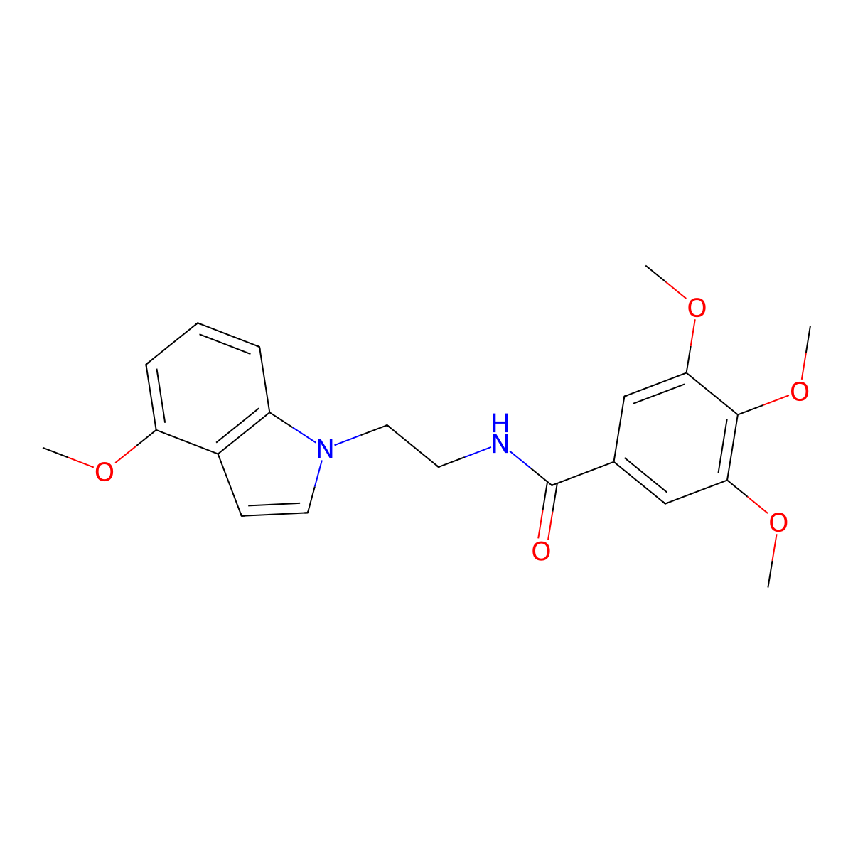 3,4,5-trimethoxy-N-[2-(4-methoxy-1H-indol-1-yl)ethyl]benzamide molecular structure, CAS 1205512-01-1