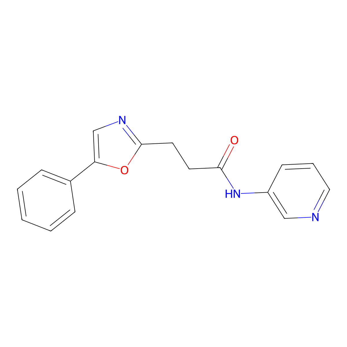 3-(5-phenyl-1,3-oxazol-2-yl)-N-(pyridin-3-yl)propanamide molecular structure, CAS 1205512-25-9