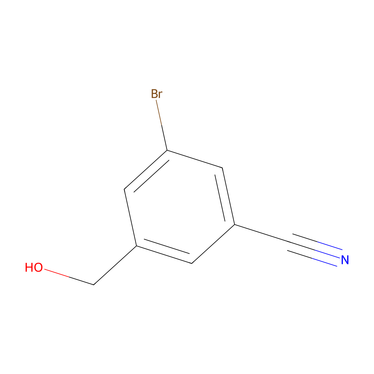 3-Bromo-5-cyanobenzyl alcohol molecular structure, CAS 1205515-06-5