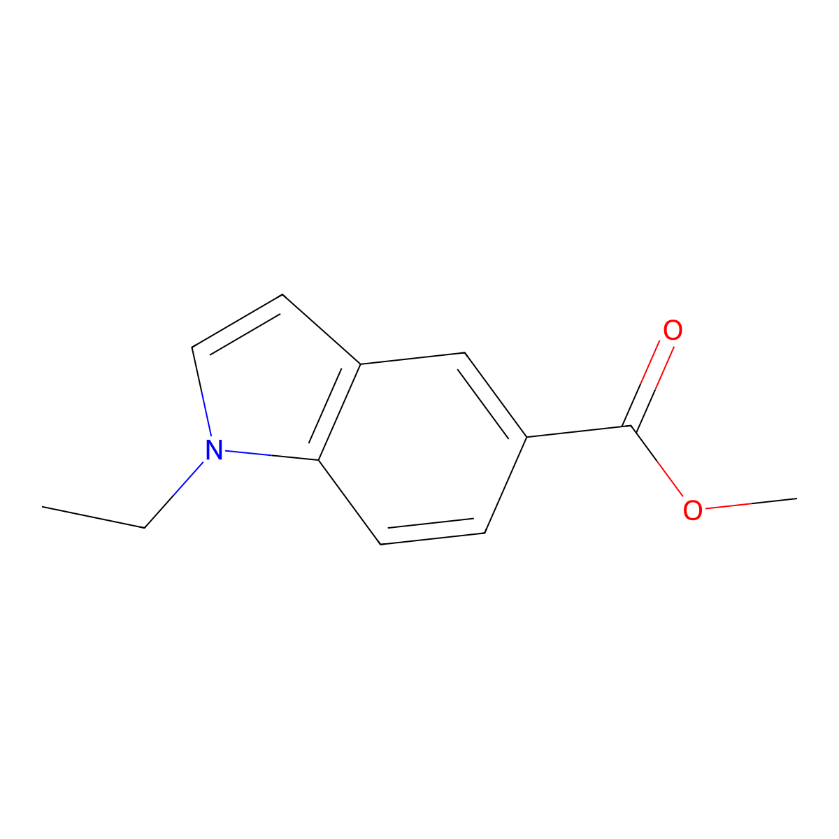 methyl 1-ethyl-1H-indole-5-carboxylate molecular structure, CAS 1205532-00-8