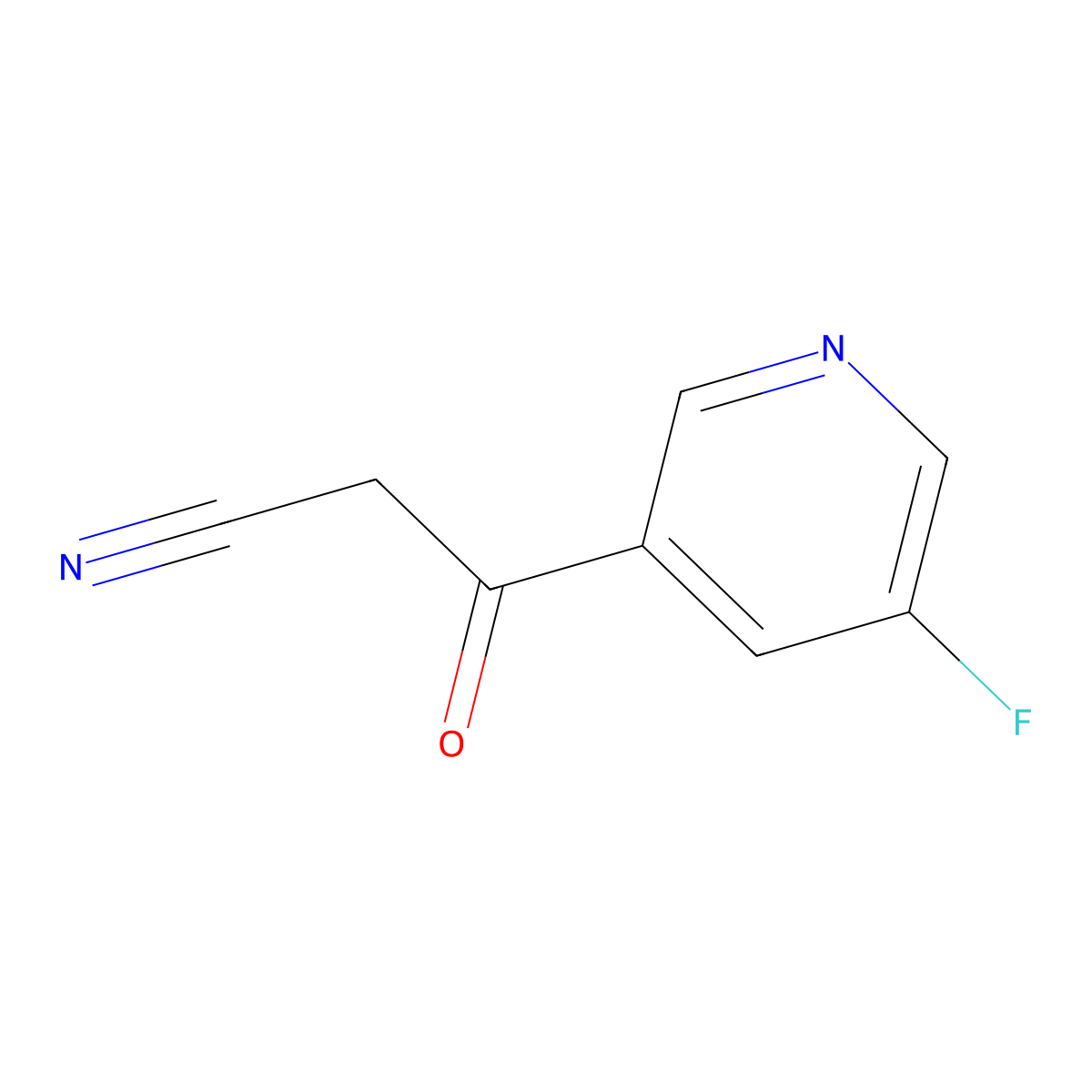 3-(5-Fluoropyridin-3-yl)-3-oxopropanenitrile molecular structure, CAS 1205532-07-5