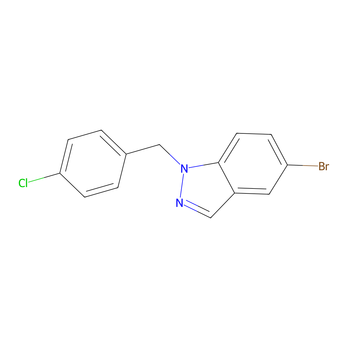 5-Bromo-1-(4-chlorobenzyl)-1H-indazole molecular structure, CAS 1205548-58-8