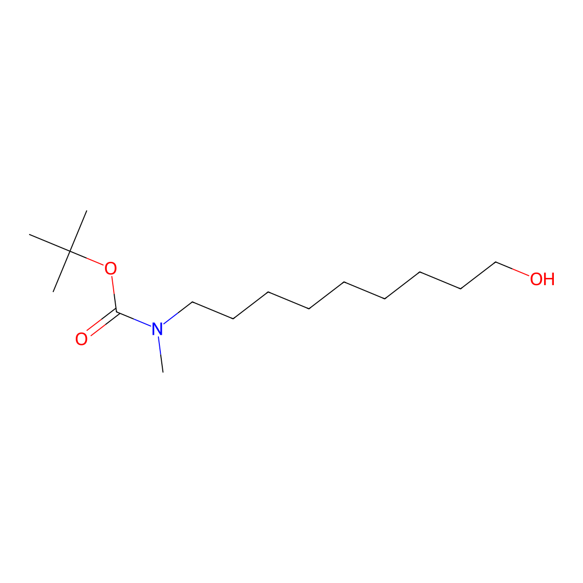 N-Boc-9-(methylamino)nonan-1-ol molecular structure, CAS 1205552-71-1