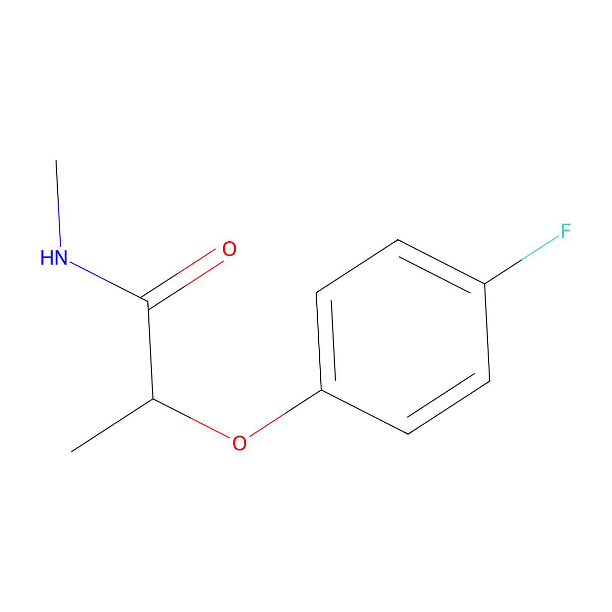 2-(4-fluorophenoxy)-N-methylpropanamide molecular structure, CAS 1205559-69-8
