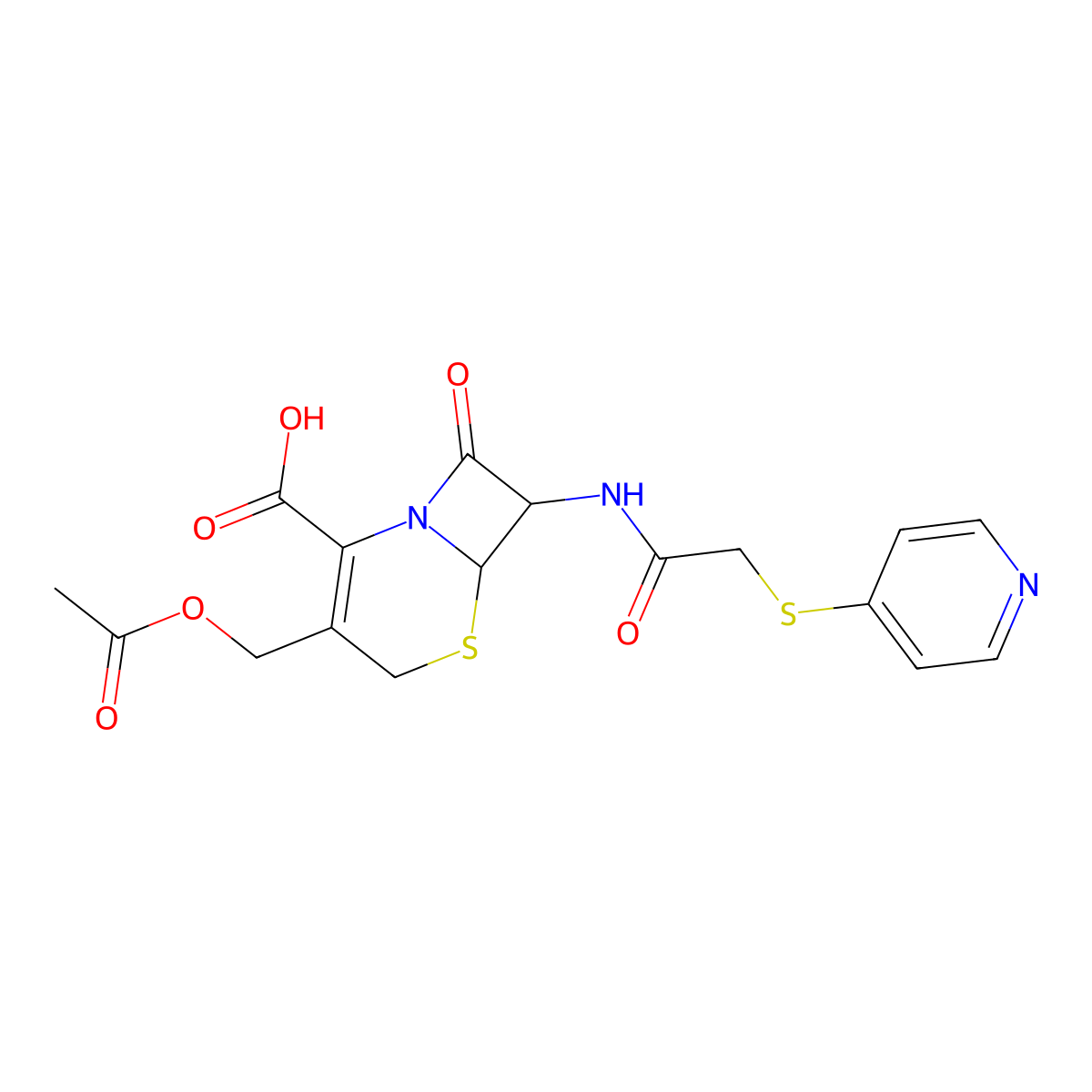 Cephaprin molecular structure, CAS 1205565-31-6