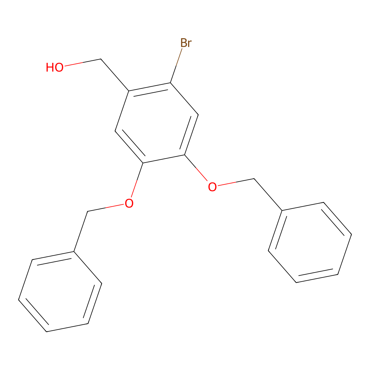 (4,5-Bis(benzyloxy)-2-bromophenyl)methanol molecular structure, CAS 120566-78-1