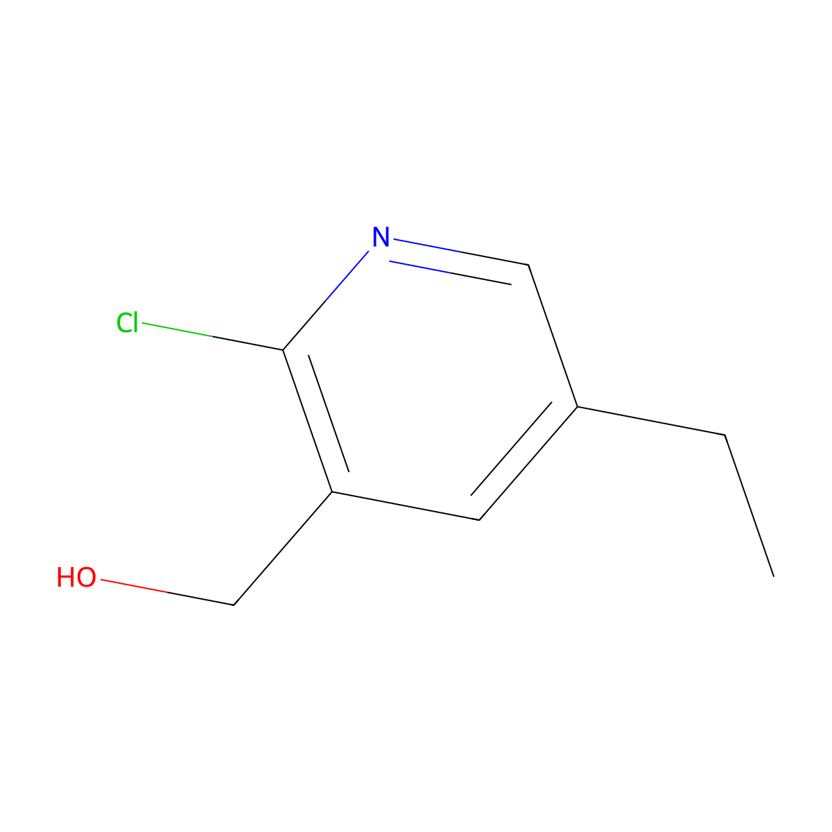2-chloro-5-ethyl-3-Pyridinemethanol molecular structure, CAS 1205671-57-3