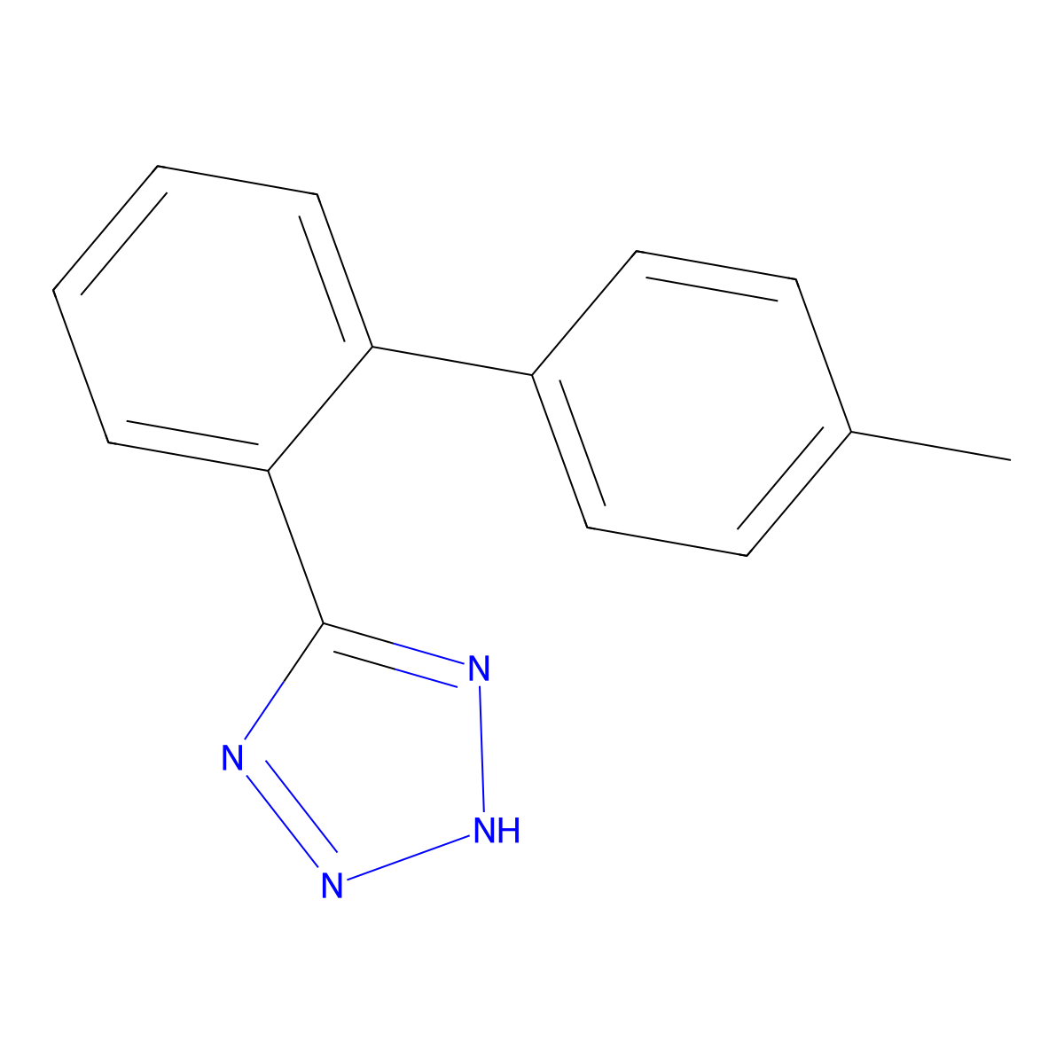 5-(4'-Methyl-1,1'-biphenyl-2-yl)-1H-tetrazole molecular structure, CAS 120568-11-8