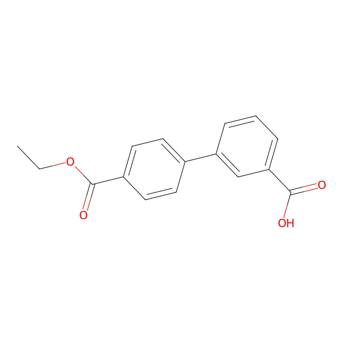 3-(4-Ethoxycarbonylphenyl)benzoic acid molecular structure, CAS 1205680-07-4