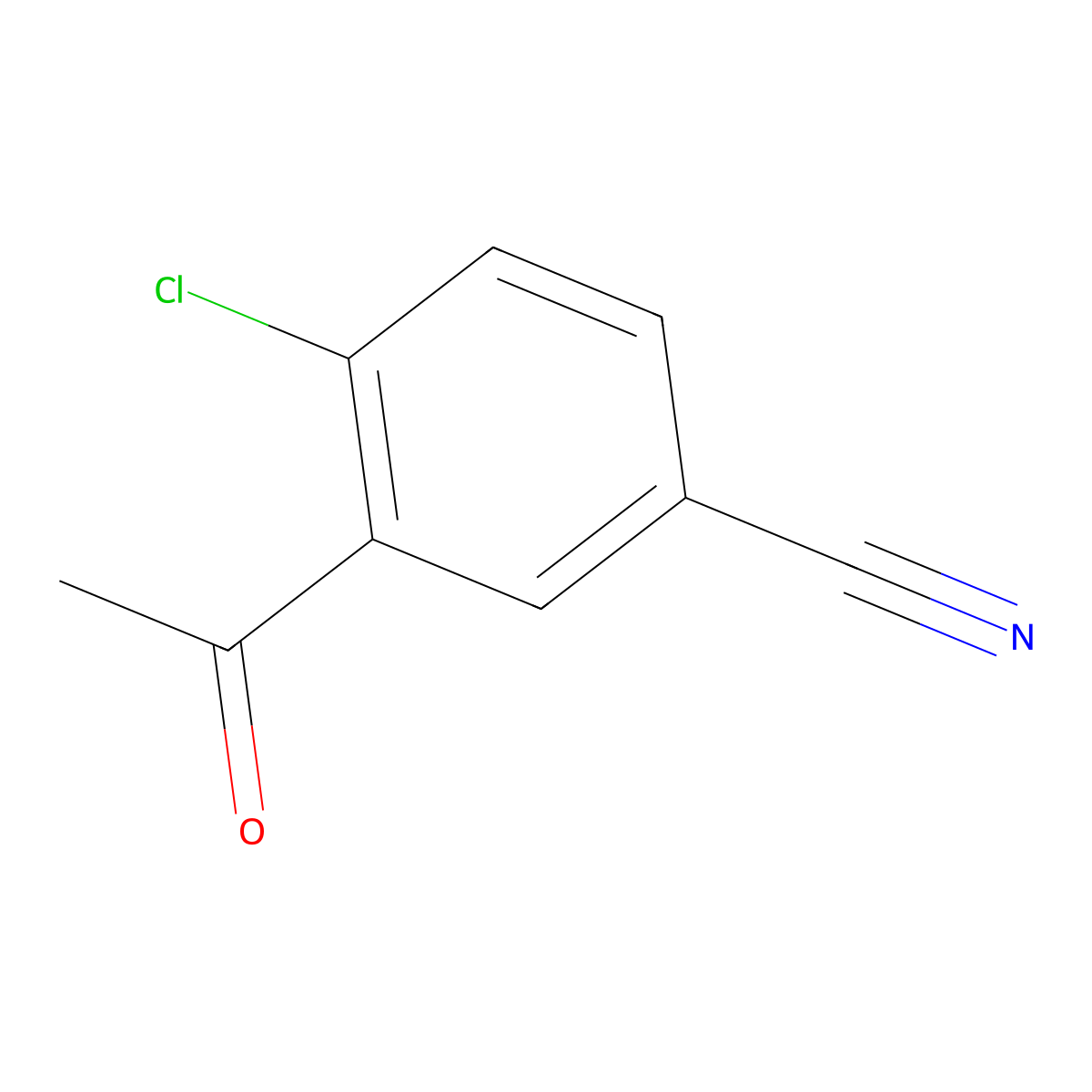 3-Acetyl-4-chlorobenzonitrile molecular structure, CAS 120569-07-5