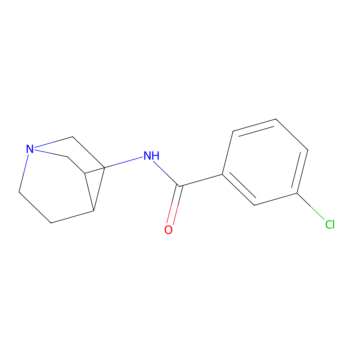 3-Chloro-N-(3-quinuclidinyl)benzamide molecular structure, CAS 120570-07-2