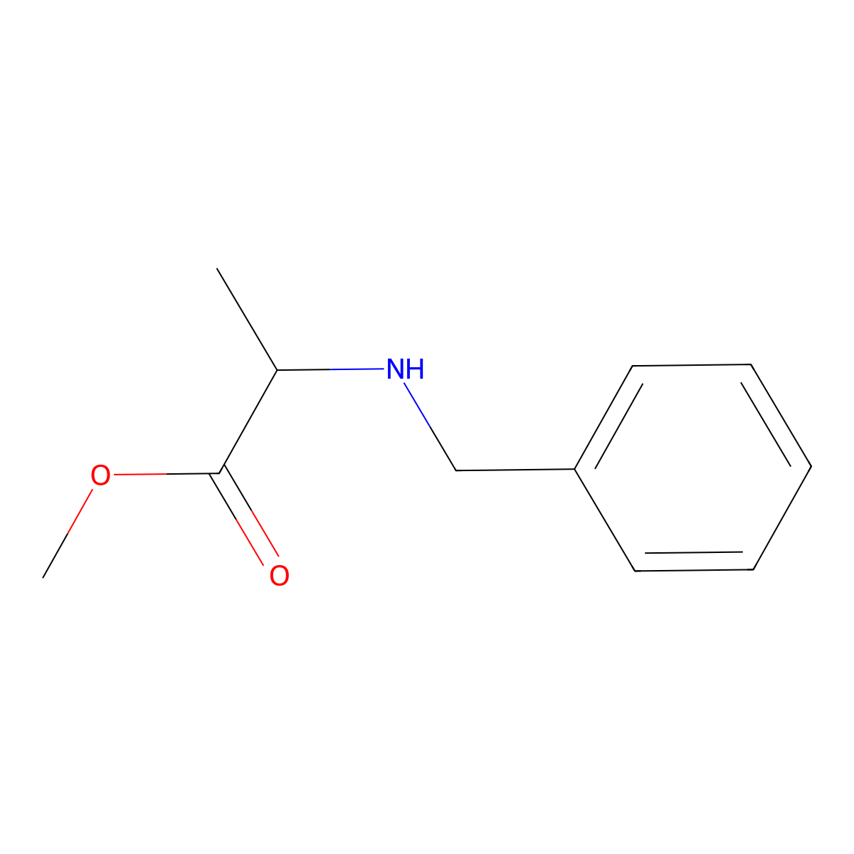 methyl (2R)-2-(benzylamino)propanoate molecular structure, CAS 120571-58-6
