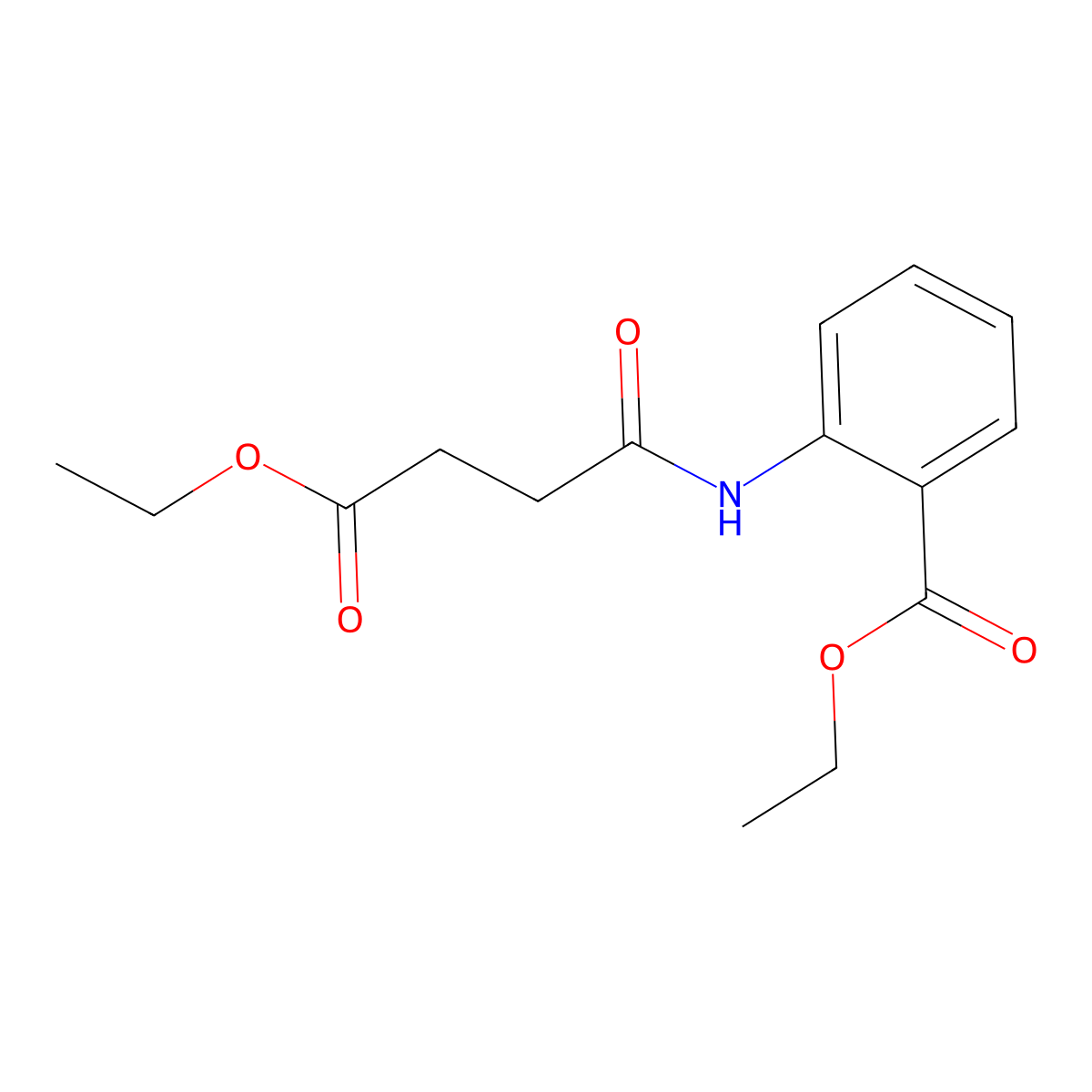 Ethyl 2-(4-ethoxy-4-oxobutanamido)benzoate molecular structure, CAS 120572-43-2