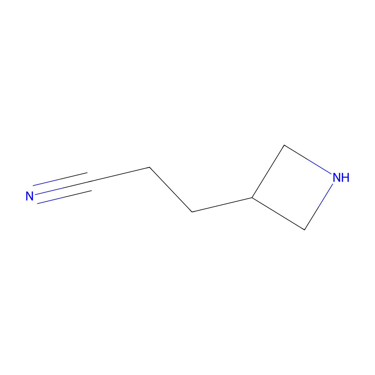 3-(Azetidin-3-yl)propanenitrile molecular structure, CAS 1205749-29-6